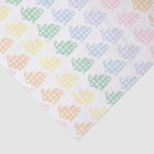 Preppy Gingham Pasen Bunnies Pastel Tissuepapier (Detail)