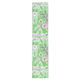 Preppy Giraffen Lily Roze Groen  Korte Tafelloper