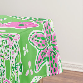 Preppy Giraffen Lily Roze Groen Tafelkleed
