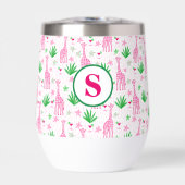 Preppy Giraffes Cosmopolitans Monogram (Voorkant)