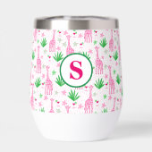 Preppy Giraffes Cosmopolitans Monogram (Achterkant)