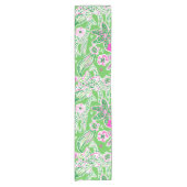 Preppy Giraffes Lily Pink Green Korte Tafelloper (Voorkant)