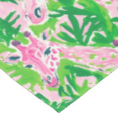 Preppy Giraffes Roze Groen Tropisch Tafelkleed (Gekanteld)
