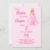 Preppy Girl Doll Verjaardag Coquette Kaart (Voorkant)