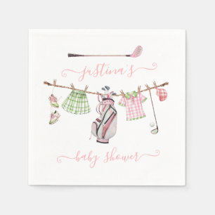 Preppy Girl Golf Baby shower waslijn Servet