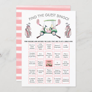 Preppy Girl Golf Vind de gast BINGO Kaart