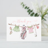 Preppy Girl Golf waslijn Bedankt Opmerking (Staand voorkant)