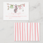 Preppy Girl Golf waslijn Luier Raffle kaart (Voorkant / Achterkant)
