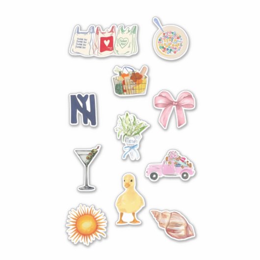 Preppy Girl Starter Pack Stickers (Voorkant)
