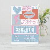 Preppy Girls Birthday Party Kaart (Staand voorkant)