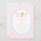 Preppy Girls Summer Lemon Eerste Verjaardag Kaart (Voorkant)