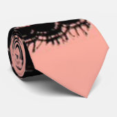 Preppy Girly Chic blush roze  zwarte kant Stropdas (Opgerold)