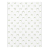 Preppy Girly Green Bow Pattern Spring & Summer  Tafelkleed (Voorkant)