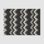Preppy Girly Patroon Zwart en Grijs Chevron Tissuepapier (Voorkant)