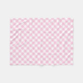 Preppy Girly Pink Gingham Pset Pattern Fleece Deken (Voorkant (Horizontaal))