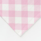 Preppy Girly Pink Gingham Pset Pattern Fleece Deken (Hoek)