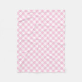 Preppy Girly Pink Gingham Pset Pattern Fleece Deken (Voorkant)