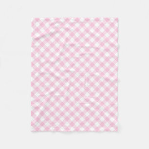 Preppy Girly Pink Gingham Pset Pattern Fleece Deken