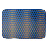 Preppy Gold en Bronze Geometric Grid Pattern Badmat (Voorkant)