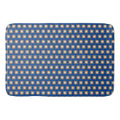 Preppy Gold en Bronze Geometric Grid Pattern Badmat (Voorkant)