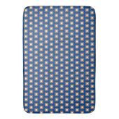 Preppy Gold en Bronze Geometric Grid Pattern Badmat (Voorkant Verticaal)