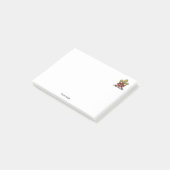 Preppy Gold Red Heraldic Crest Fleur de Lis Emblem Post-it® Notes (Schuin)