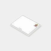 Preppy Gold Red Heraldic Crest Fleur de Lis Emblem Post-it® Notes (Schuin)
