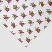 Preppy Gold Red Heraldic Crest Fleur de Lis Emblem Tissuepapier (Detail)