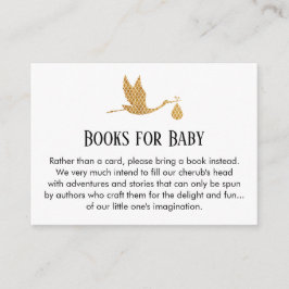 Preppy Gold Stork Book Request Kaarten invoegen