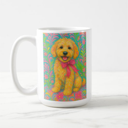 Preppy Golden Doodle Koffiemok (Links)