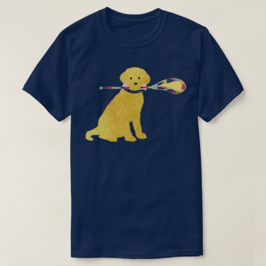 Preppy Golden Retriever Lacrosse Dog T-shirt (Design voorkant)