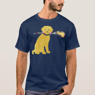 Preppy Golden Retriever Lacrosse Dog T-shirt