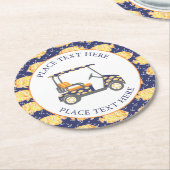 Preppy Goldfish Golf Cart Ronde Kartonnen Onderzetter (Gebogen)