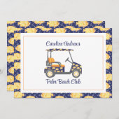 Preppy Goldfish Palm Beach Golf Cart Bedankkaart (Voorkant / Achterkant)