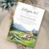 Preppy Golf Baby shower Kaart