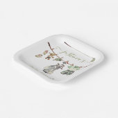 Preppy Golf Baby shower waslijn Papieren Bordje (Gebogen)