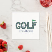 Preppy Golf Blauw Groen Argyle Custom Servet (Insitu)