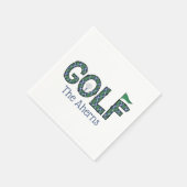 Preppy Golf Blauw Groen Argyle Custom Servet (Hoek)