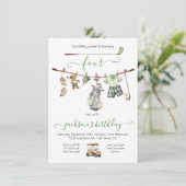 Preppy Golf Boy Verjaardagsfeestje Kaart (Staand voorkant)