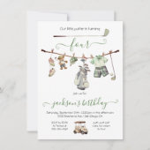 Preppy Golf Boy Verjaardagsfeestje Kaart (Voorkant)