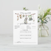 Preppy Golf Clothesline Baby voorspellingen spel Kaart (Staand voorkant)