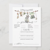 Preppy Golf Clothesline Baby voorspellingen spel Kaart (Voorkant)