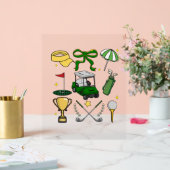 Preppy Golf Coquette Acryl Bord (Huwelijk)