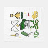 Preppy Golf Coquette Fleece Deken (Voorkant (Horizontaal))