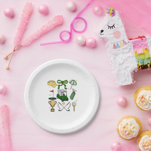 Preppy Golf Coquette Papieren Bordje (Feest)