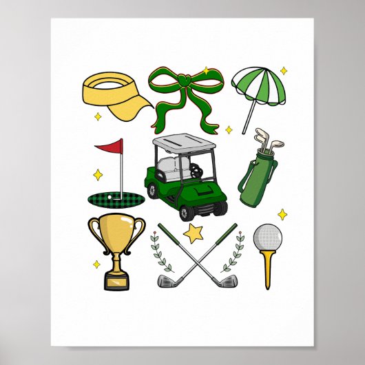 Preppy Golf Coquette Poster (Voorkant)