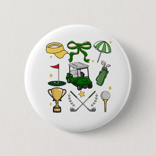 Preppy Golf Coquette Ronde Button 5,7 Cm (Voorkant)