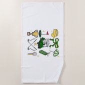 Preppy Golf Coquette Strandlaken (Voorkant)