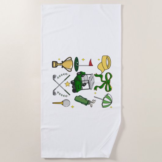 Preppy Golf Coquette Strandlaken (Voorkant)