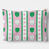 Preppy Golf Crest Gingham - Roze & Groen Etui (Achterkant)